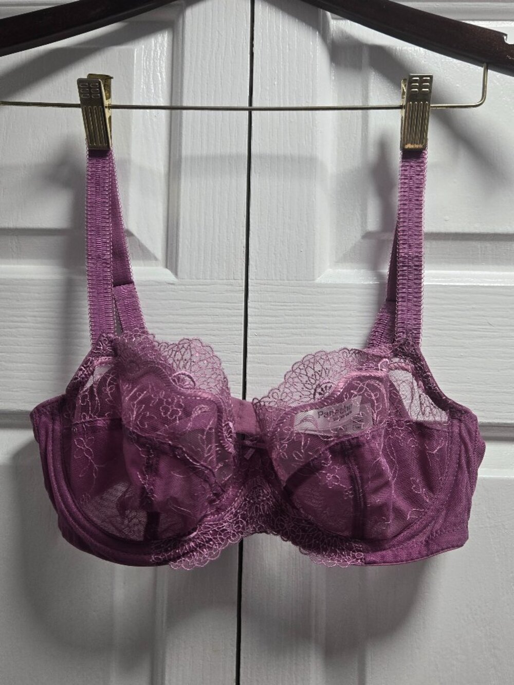 NWOT Panache Pink Elsa Balconette Superbra 6691 32D Flawed